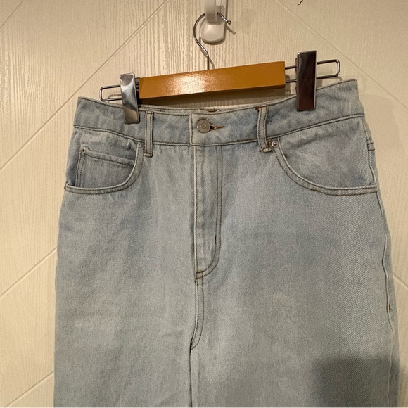 TWIK  High Waisted Distressed Straight Leg Organic Cotton Size 29 Aesthetic - Picture 3 of 9